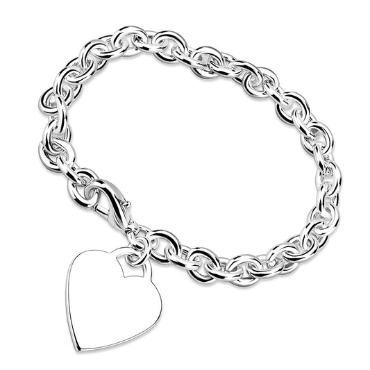 LO2549 - Silver Brass Bracelet with No Stone-0