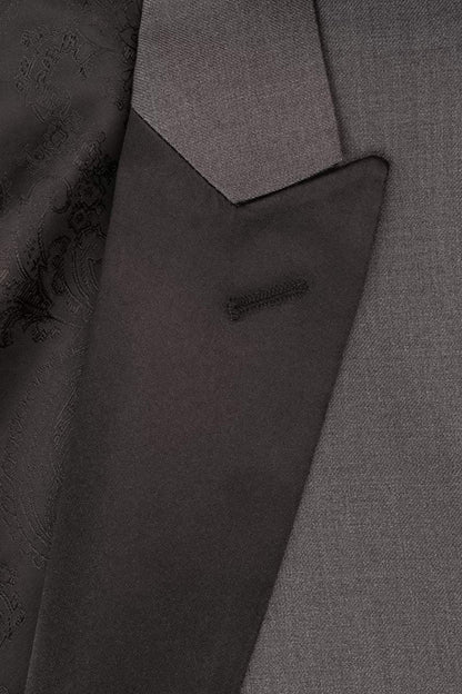"Milan" Steel Grey Tuxedo Jacket Peak (Separates)-2
