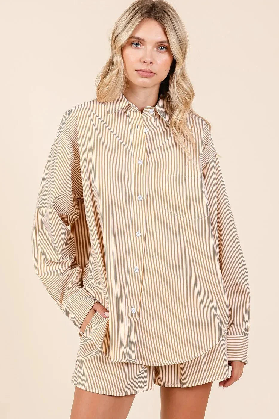 Mittoshop Striped Shirt and Shorts Set