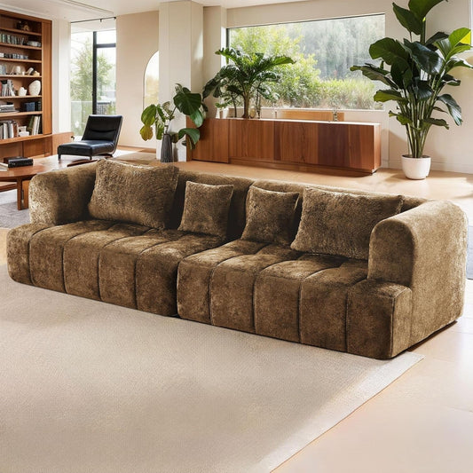 Modular All Foam Sectional Sofa With Four Cushions-0