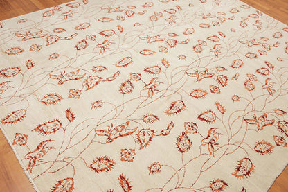 8' x 10' Hand Knotted Vegetable Dyes Oriental Area rug Beige-4