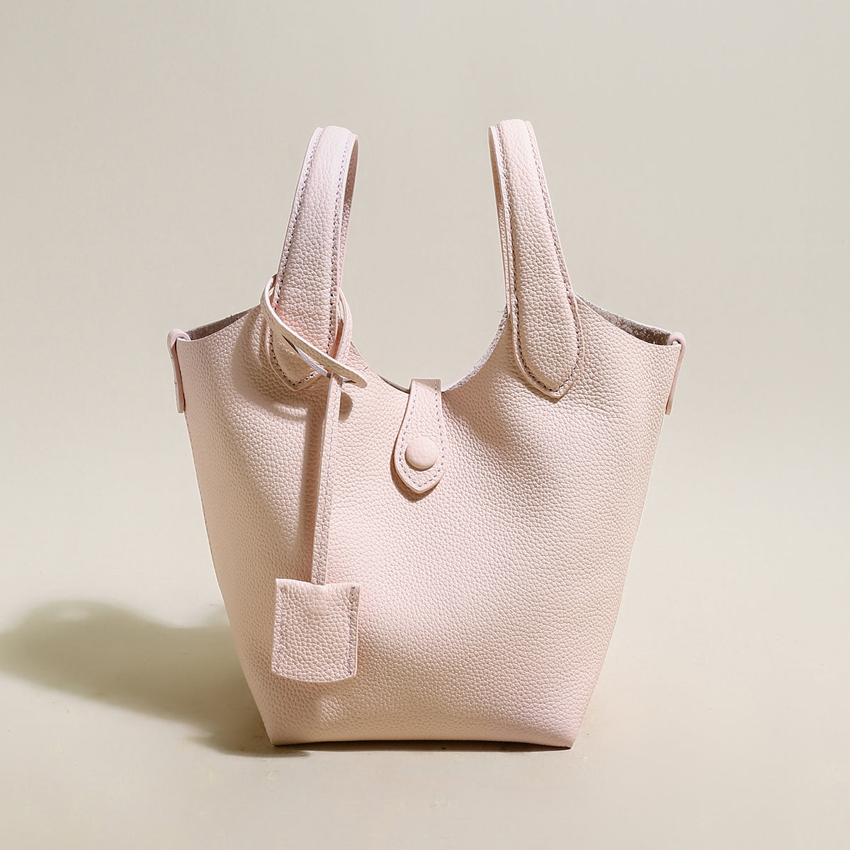 Playful Leather Bucket Bag