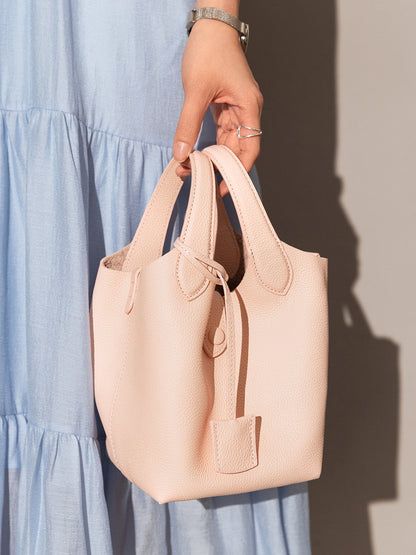Playful Leather Bucket Bag