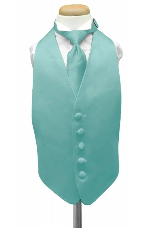 Luxury Satin Kids Tuxedo Vest 2-15