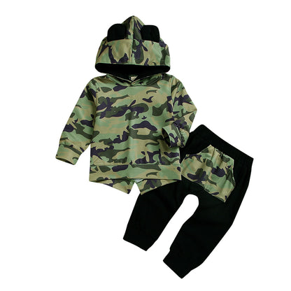 Fall toddler Autumn Kids tracksuit boys camouflage hoodies   little boy fashion clothes 5t winter children clothes D20