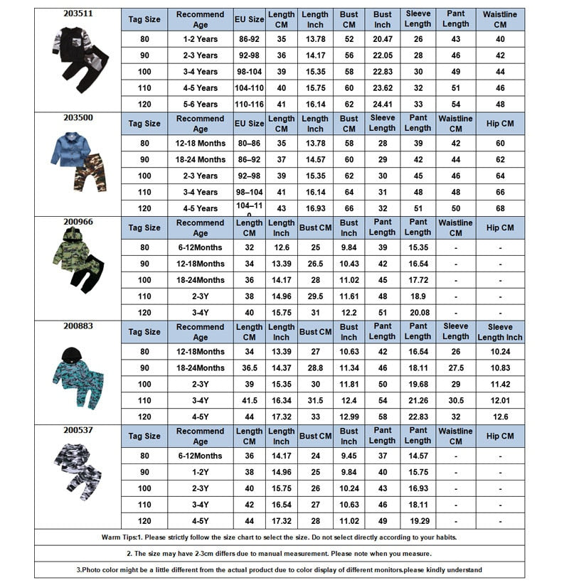 Fall toddler Autumn Kids tracksuit boys camouflage hoodies   little boy fashion clothes 5t winter children clothes D20