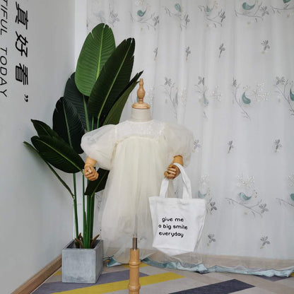 New Kids Dresses For Girls Spring Girl Child Baby Sweet Princess dress Gauze Dress  Baby Girl Clothes