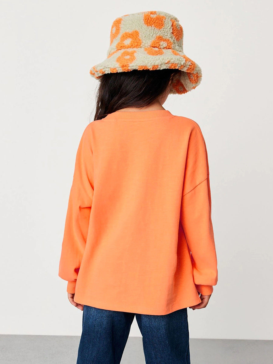 Arrival Autumn Girls’ Aesthetic Smiling Face Pattern Long Sleeves T-Shirt In European And American Style For Summer