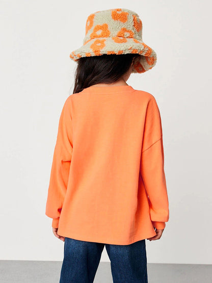 Arrival Autumn Girls’ Aesthetic Smiling Face Pattern Long Sleeves T-Shirt In European And American Style For Summer