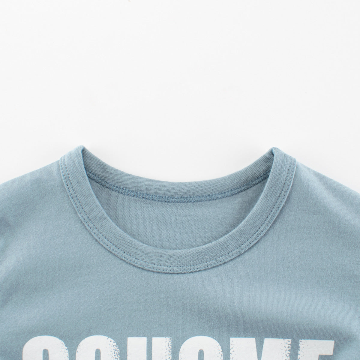 Autumn Baby Kids Boys Letters and Cartoon Print Long Sleeves Crew Neck Base Top Shirt