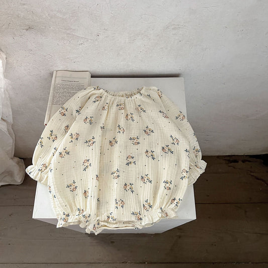 Ditsy Flower Pattern Long Sleeve Onesies