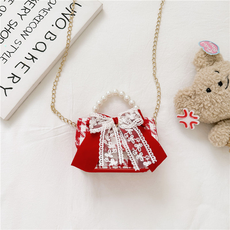 Stylish And Versatile Carry-On Girls Portable Red Crossbody Handbag