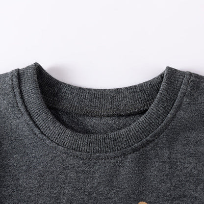 Autumn and Spring Arrival Princess Animals Pattern Long Sleeves Tulle Decorated Dress for Stylish Girls