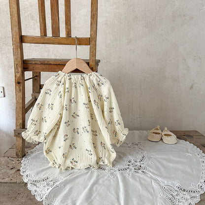Ditsy Flower Pattern Long Sleeve Onesies