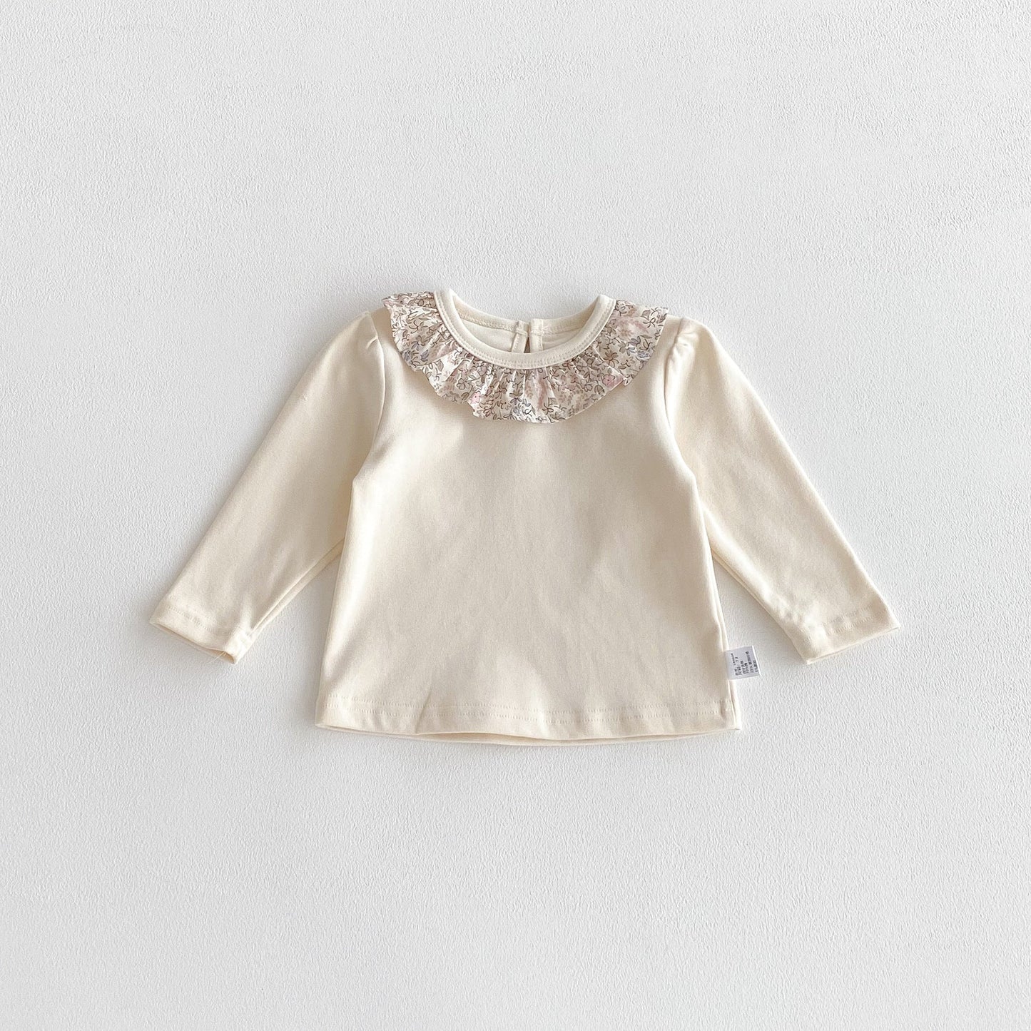 Autumn Arrival Baby Girls Flowers Pattern Collar Long Sleeves Top