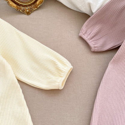 Baby Toddler Girl Rabbit Ears Lapel Long Sleeve With Hat Jumpsuit In Autumn