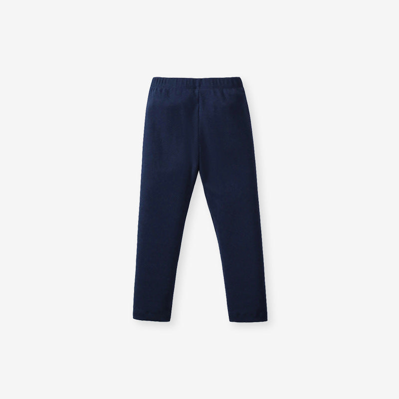 Spring And Autumn Girls Cartoon Unicorn Pattern Long Sleeves Crew Neck Top Sweatshirt And Pants Clothing Set