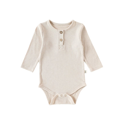 Autumn Arrival Baby Unisex Long Sleeves Casual Plain Crew Neck Onesies and Pants Clothing Sets