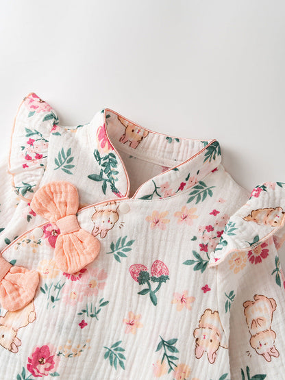 Autumn Baby Girl Style Home Clothes Romper