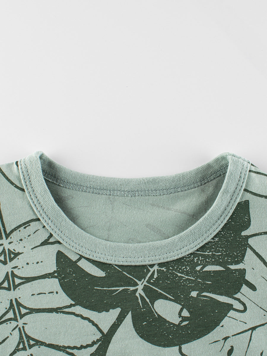 Printing Pattern Boys T-Shirt In European And American Style For Summer