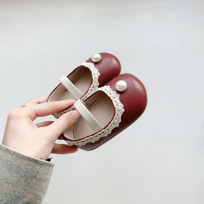 Spring and Summer Baby Girl Fashion Beaded Toddler Soft-Sole Anti-slip Walking Shoes