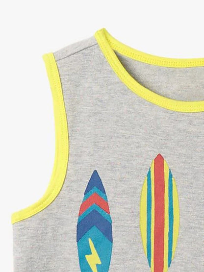 Baby And Kids Boys Pure Cotton Vest And Shorts Casual Clothing Set