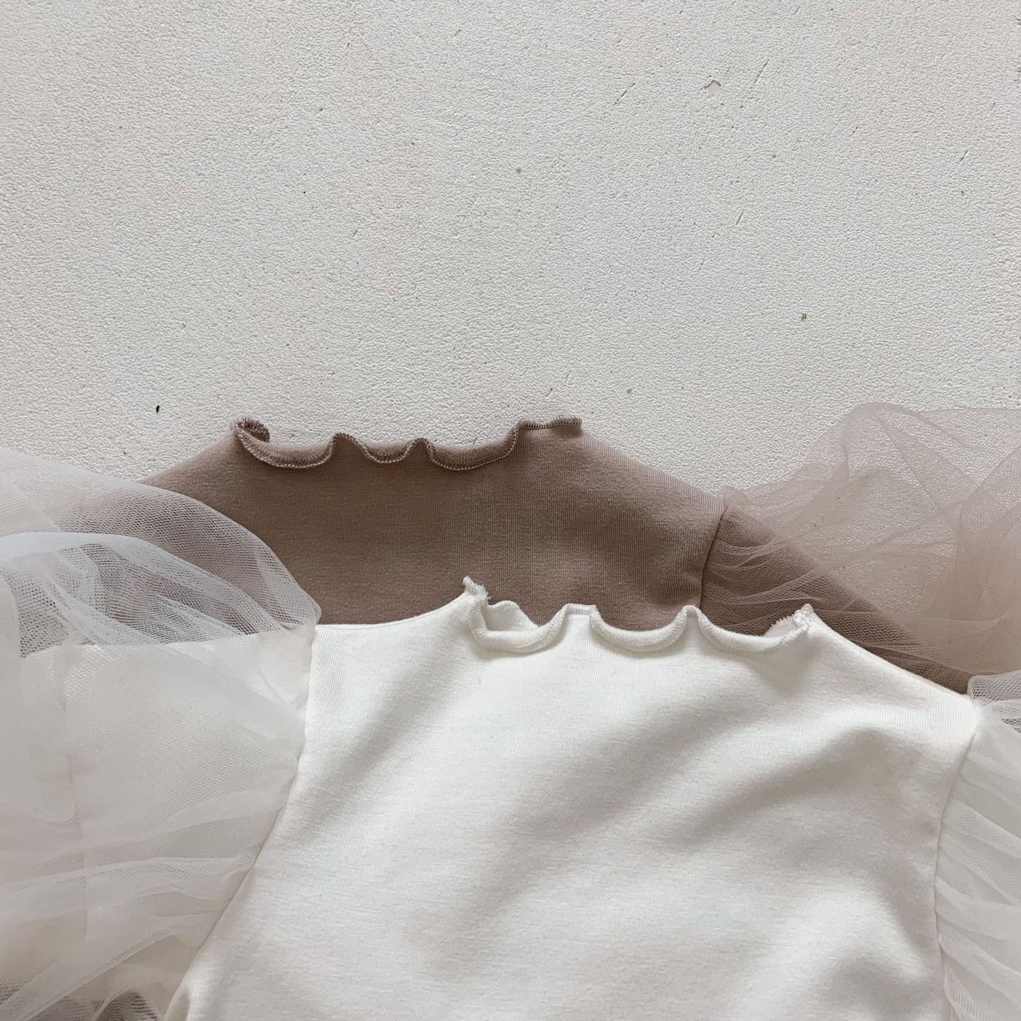 Baby Girl Mesh Tutu Skirt With Solid Top Dress In Spring