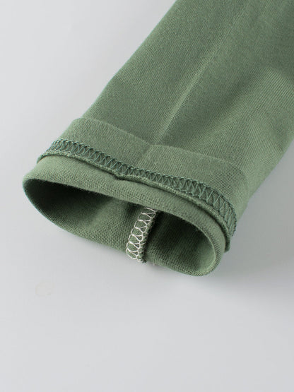 Autumn Baby Boys Letters and Lion Print Color Patchwork Long Sleeves Crew Neck Base Top Shirt-3