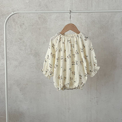 Ditsy Flower Pattern Long Sleeve Onesies