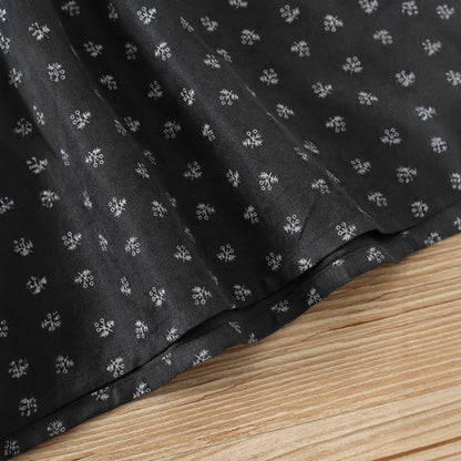 Arrival Autumn Girls Flowers Pattern Long Sleeves Dress with Collar