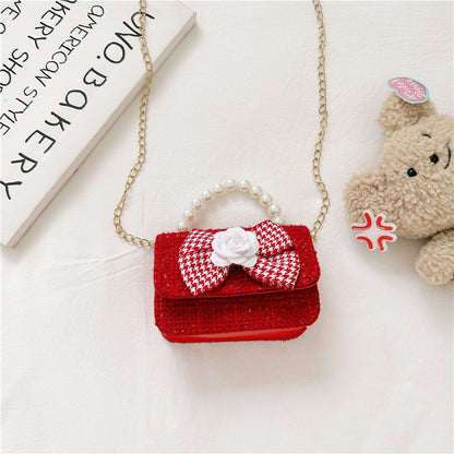 Stylish And Versatile Carry-On Girls Portable Red Crossbody Handbag