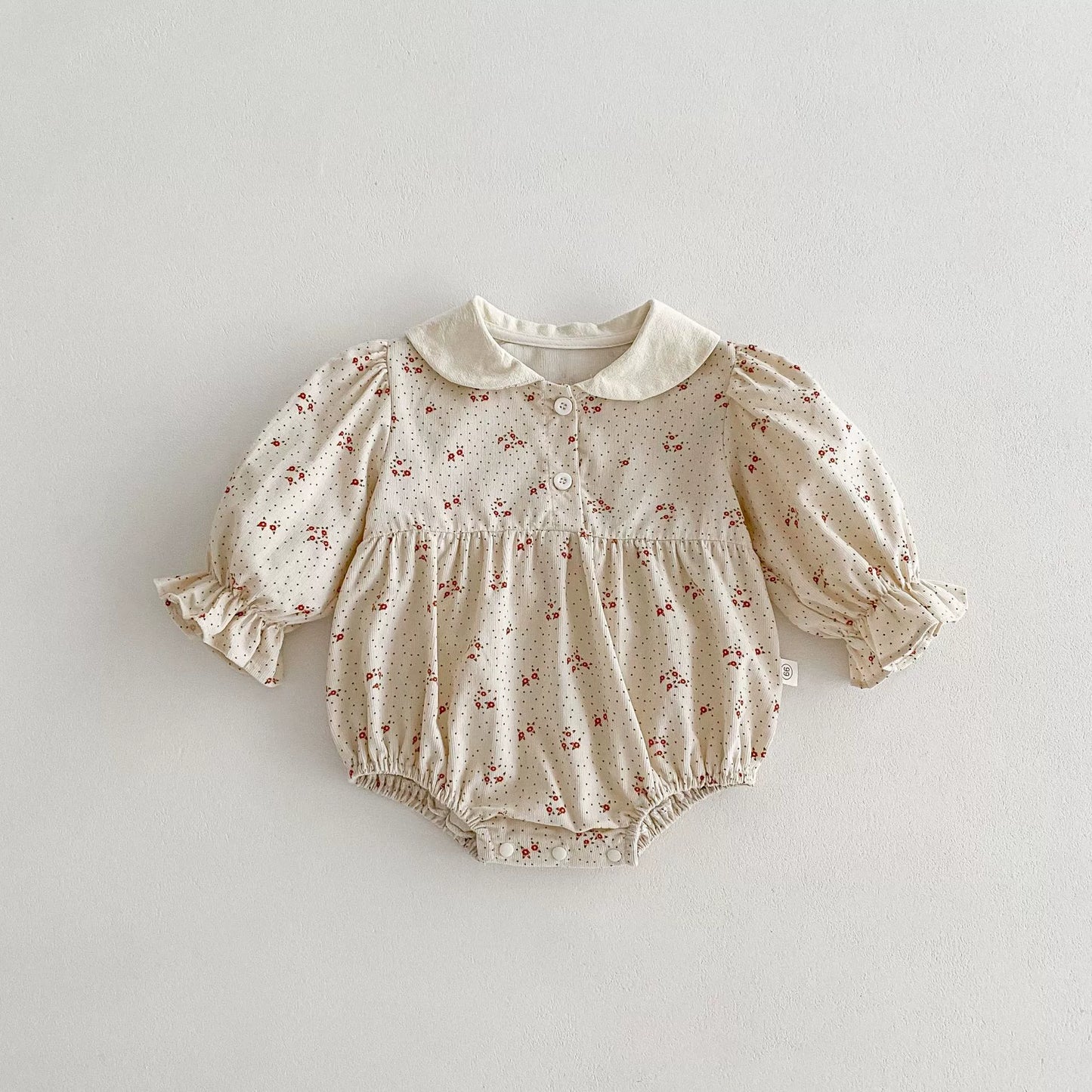 Autumn Arrival Baby Girls Polka Dots Long Sleeves Onesies