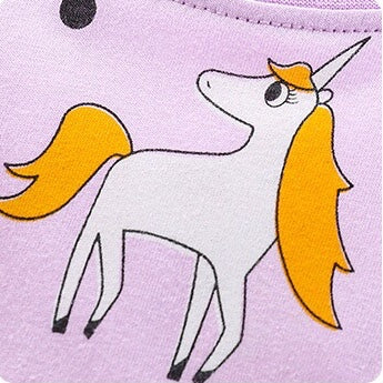 Baby Girl Unicorn Pattern Long Sleeves New Style Dress In Autumn Wearing Outfits