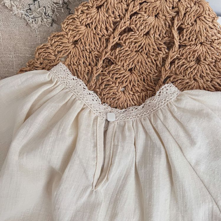 Baby Girls Solid Color Lace Patchwork Design O-Neck Long-Sleeved Tops