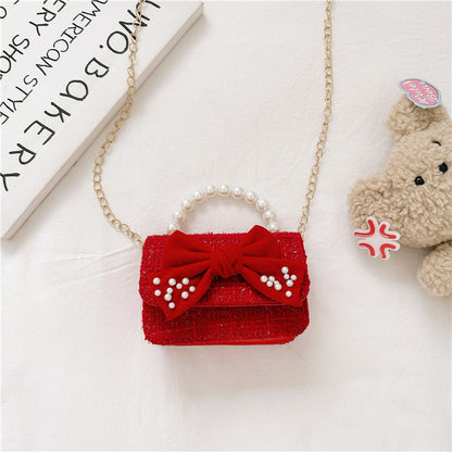 Stylish And Versatile Carry-On Girls Portable Red Crossbody Handbag