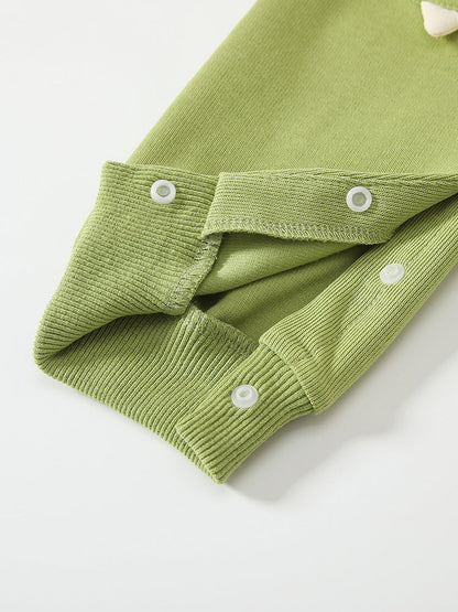 Spring Arrival Baby Cartoon Dragon Pattern Color Patchwork Romper