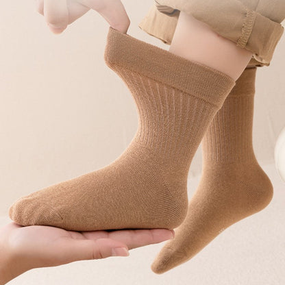 Spring New Arrival Kids Breathable Solid Color Mid-Calf Socks Set