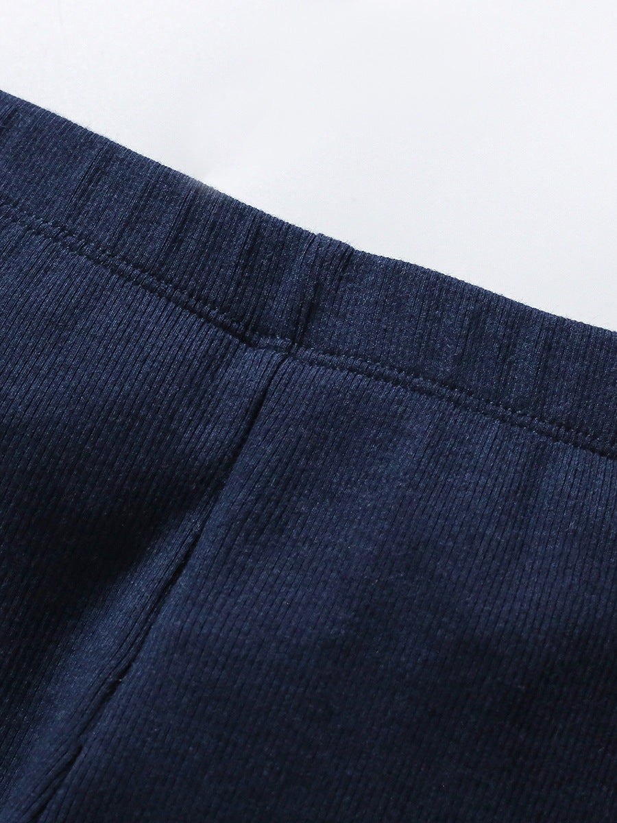 Spring And Autumn Girls Cartoon Unicorn Pattern Long Sleeves Crew Neck Top Sweatshirt And Pants Clothing Set