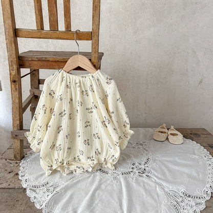 Ditsy Flower Pattern Long Sleeve Onesies