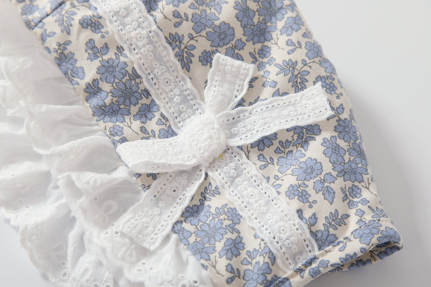 Baby Girl Short Sleeve False Little Floral Print Party Dress