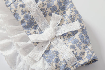 Baby Girl Short Sleeve False Little Floral Print Party Dress