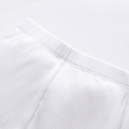 Spring and Autumn Girls Rabbits Cartoon Pattern Long Sleeves Sweatshirt and White Pants Clothing Set