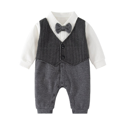 Autumn Baby Gentleman Birthday Clothes Romper