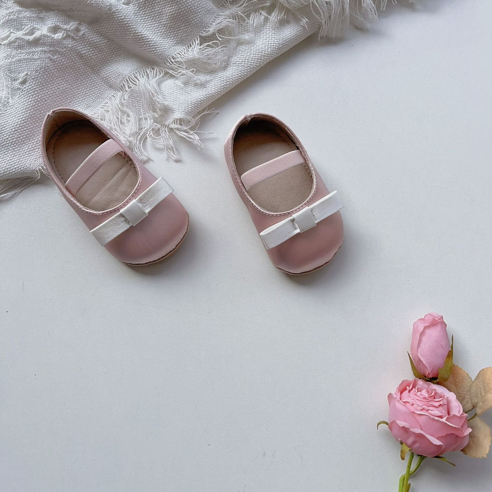 Spring Baby Girl Cute Bow Toddler Soft-Sole Anti-Slip Walking Shoes-6