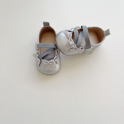 Spring Baby Girl Fashion Butterfly-bows Pattern Toddler Soft-Sole Anti-slip Walking Shoes