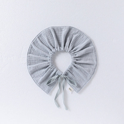 Simple Solid Color Cotton Strapped Bib-7