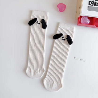 Baby Girls Kids Mommy And Me Dog-Ears Design Comfortable Knee-High Socks