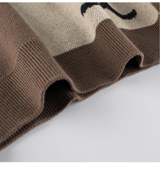 Baby Boys Teddy Bears Confusing Cartoon Mock Neck Long Sleeve Pullover