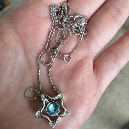 Fashion Star Pendant Silver Chain Necklace Choker Women Jewelry
