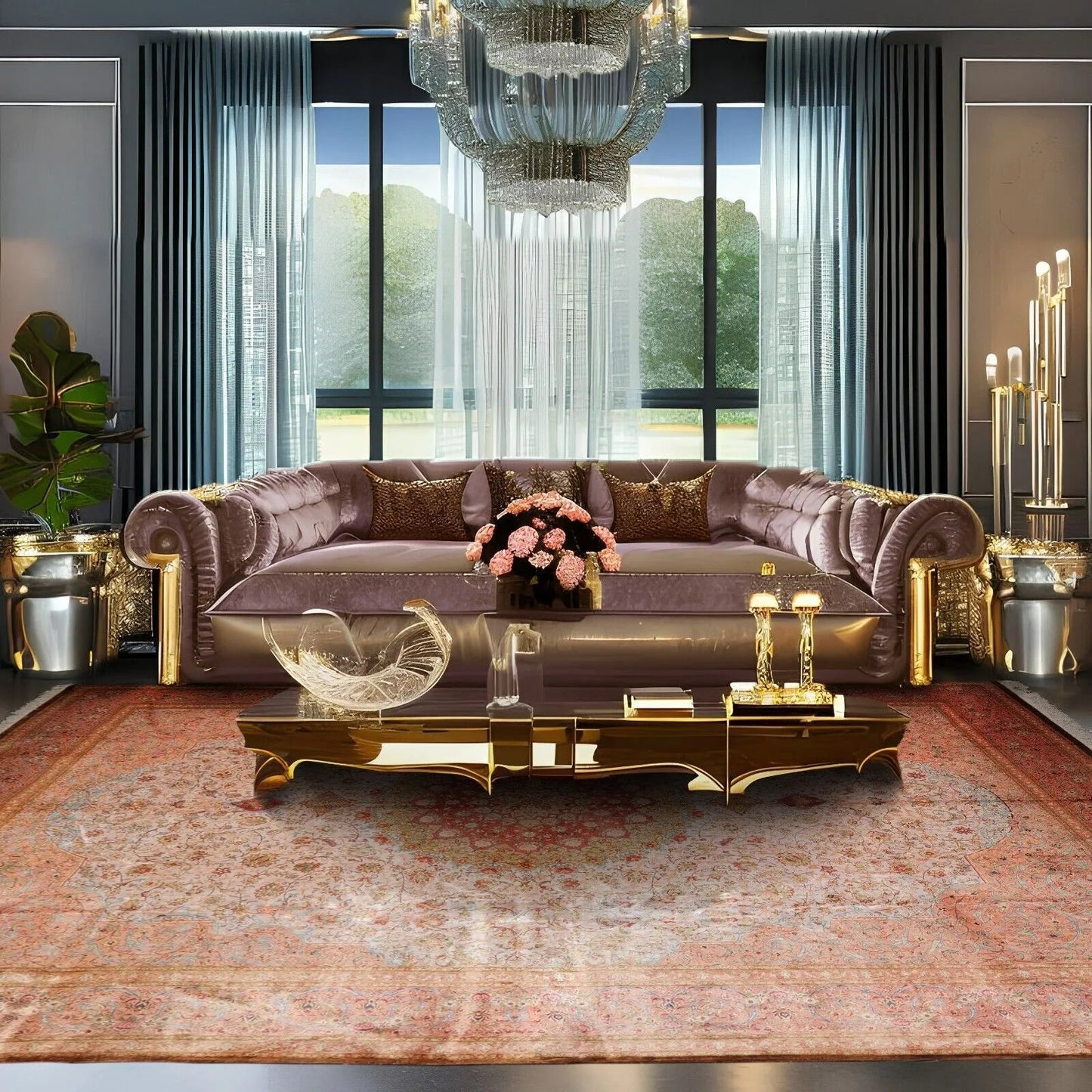 9x12 Gray, Blush Hand Knotted 100% Silk Traditional Authentic Kum 500 KPSI Oriental Area Rug-0